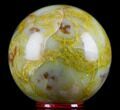 Polished Green Opal Sphere - Madagascar #78756-1